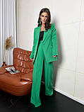 Жіночий оверсайз костюм з брюками Палаццо Люкс трава (різні кольори) XS S M L, фото 9