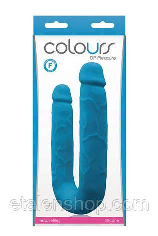 Подвійний фалоїмітатор COLOURS DP PLEASURES BLUE, фото 2