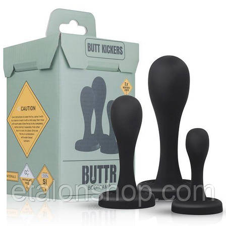 Набір анальних корків BUTTR Butt Kickers Butt Plug Training Set, фото 2