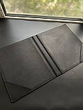 Шкіряна папка для паперів А4 "НА ПІДИС" чорна, фото 2