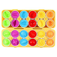 Гра 3D сортер «Fun Game» Овощи и фрукты, яєчний лоток 12 шт (48666), фото 3