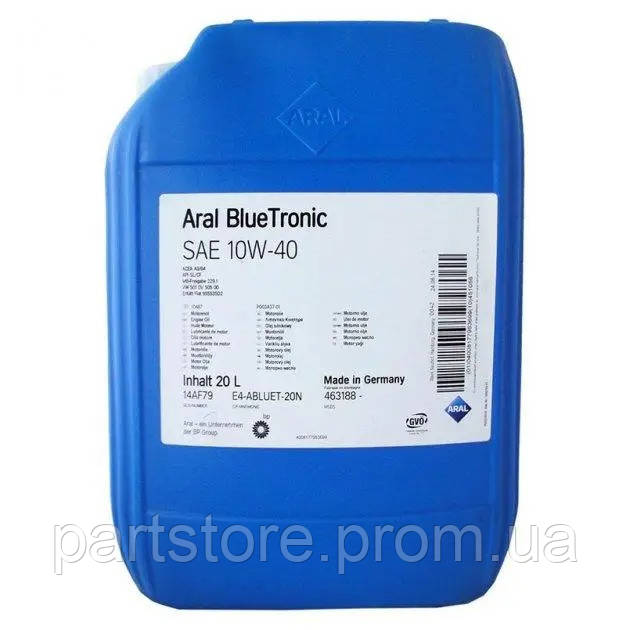 Моторне масло Aral BlueTronic 10W-40 20 л (14AF79)