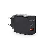 Адаптер живлення для телефона EnerGenie EG-UQC3-01 Black (2xUSB 3А адаптер)
