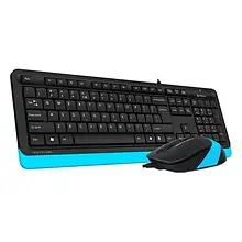 Комплект клавіатура та миша A4Tech Fstyler F1010 Black Blue (USB класичний)