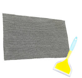 Набір антипригарний килимок-сітка для BBQ і гриля і Лопатка з антипригарним покриттям Жовта (n-1202)