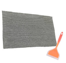 Набір антипригарний килимок-сітка для BBQ і гриля і Лопатка з антипригарним покриттям Orange (n-1206)