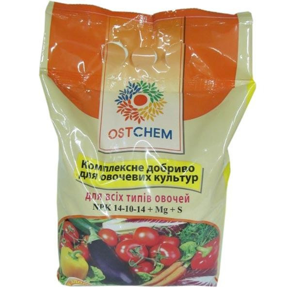 Ostchem для овочів 3 кг, NPK — 14-10-14+Mg+S