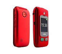 Кнопочный телефон раскладушка Sigma mobile Comfort 50 Shell DUO black-red (UA UCRF)