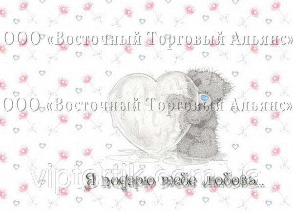 Друк їстівного фото — А4 — Вафельний папір — Тедді No1, фото 1