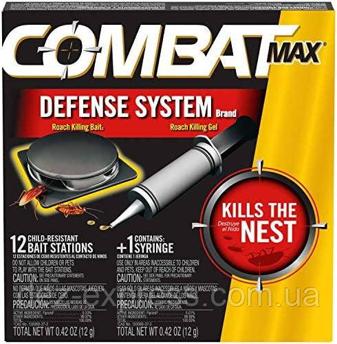 Засіб проти тарганів Combat MAX, 12 ПАСТОК і 1 ГЕЛЬ. ОРИГІНАЛ
