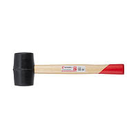 Киянка резиновая 350 г.50 мм, черная резина, деревянная ручка HT-0236