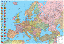 Політична Карта Європи 110*77