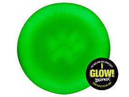 West Paw Zisc Flying Disc (Вест Пав Зиск) іграшка для собак фрізбі Великий - 22 см, що світиться білий