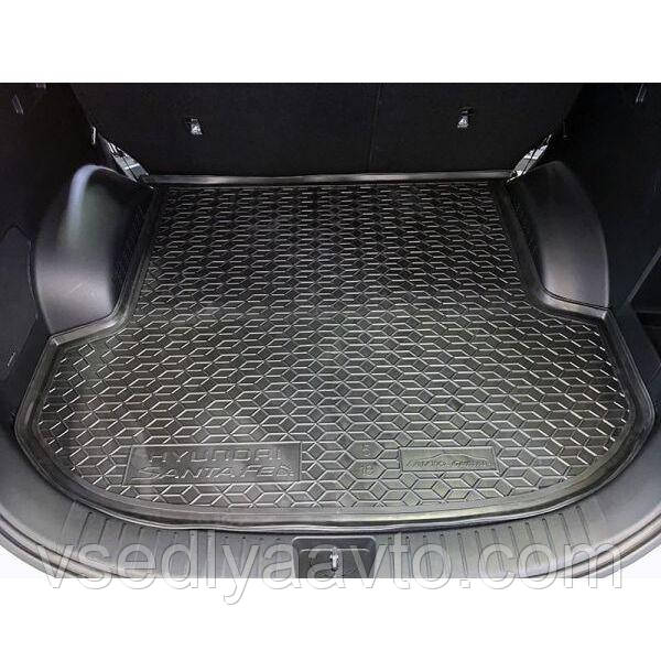 Килимок у багажник для HYUNDAI Santa-Fe (2018-) (5-місець) (AVTO-GUMM) пластик+гума, фото 1