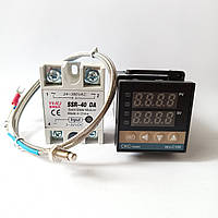 ПИД Контроллер температуры (полная версия) / PID Термоконтроллер REX-C100-FK02-V*AN (комплект 1)