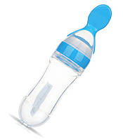 Бутылка-ложка для кормления новорожденного 20 х 5 см Синий (n-1446)