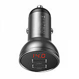 Адаптер автомобільний BASEUS CCBX-0G 2USB, 4.8A, 24W, чорний, фото 4