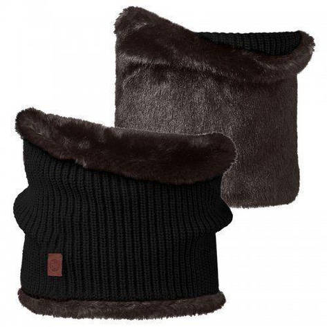 Шарф багатофункціональний Buff Knitted Neckwarmer Comfort Adalwolf, Black (BU 1883.999.10), Black, фото 1