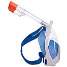 Маска для снорклінга з диханням через ніс MadWave FULL-FACE M061908 блакитний, фото 3