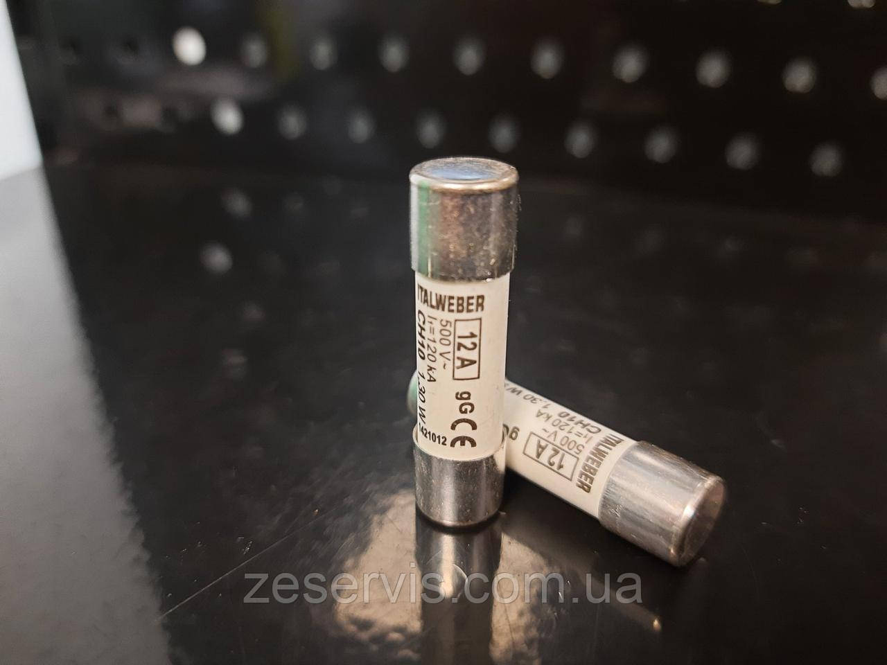 Запобіжник циліндричний 10x38 CH10 12A gG 500В, фото 1