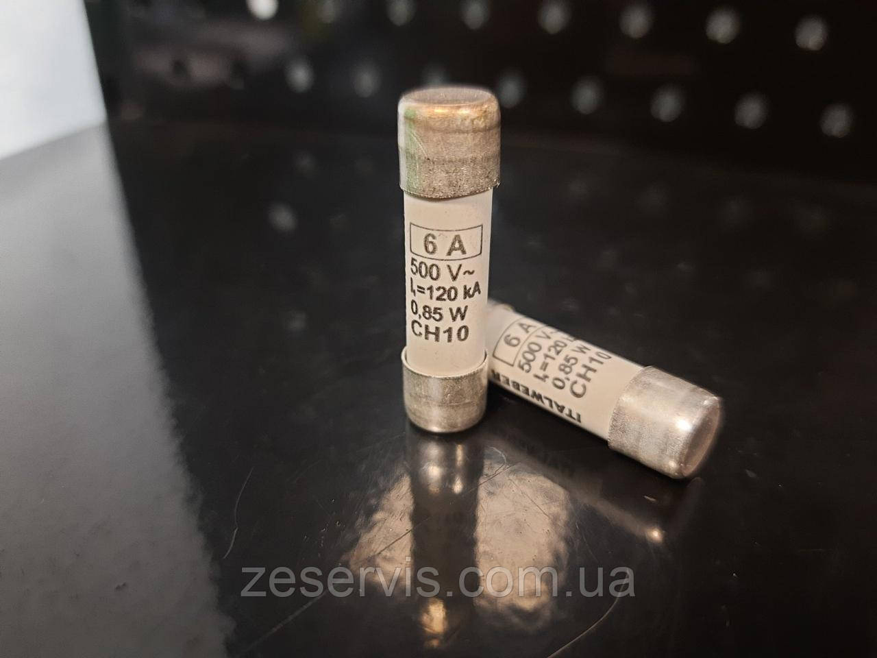 Запобіжник циліндричний 10x38 CH10 6A gG 500В