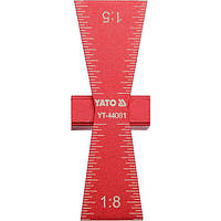 Шаблон разметочный контур "ласточковый хвост" со шкалой (64х23х18 мм) Yato YT-44081 (Польша)