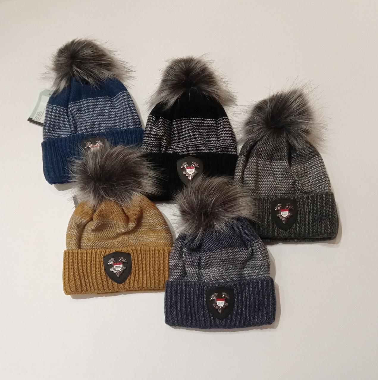 Шапка зимова на флісі для хлопців на р.46-50, фото 1