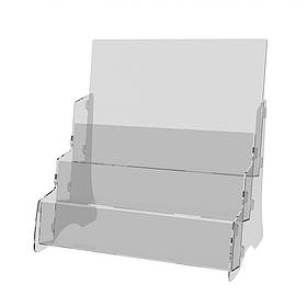 Підставка EKOSTAR для буклетів — 2 євробуклети й А5 гір