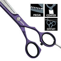 Ножиці для стрижки Jaguar White Line Pastell+ Viola філірувальні (3054-1 5.50"), фото 4