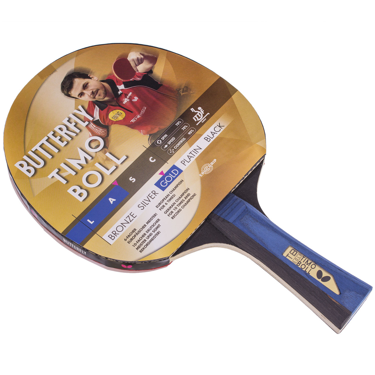 Мулетка для настільного тенісу BUTTERFLY 85021 TIMO BOLL GOLD кольору в асортименті