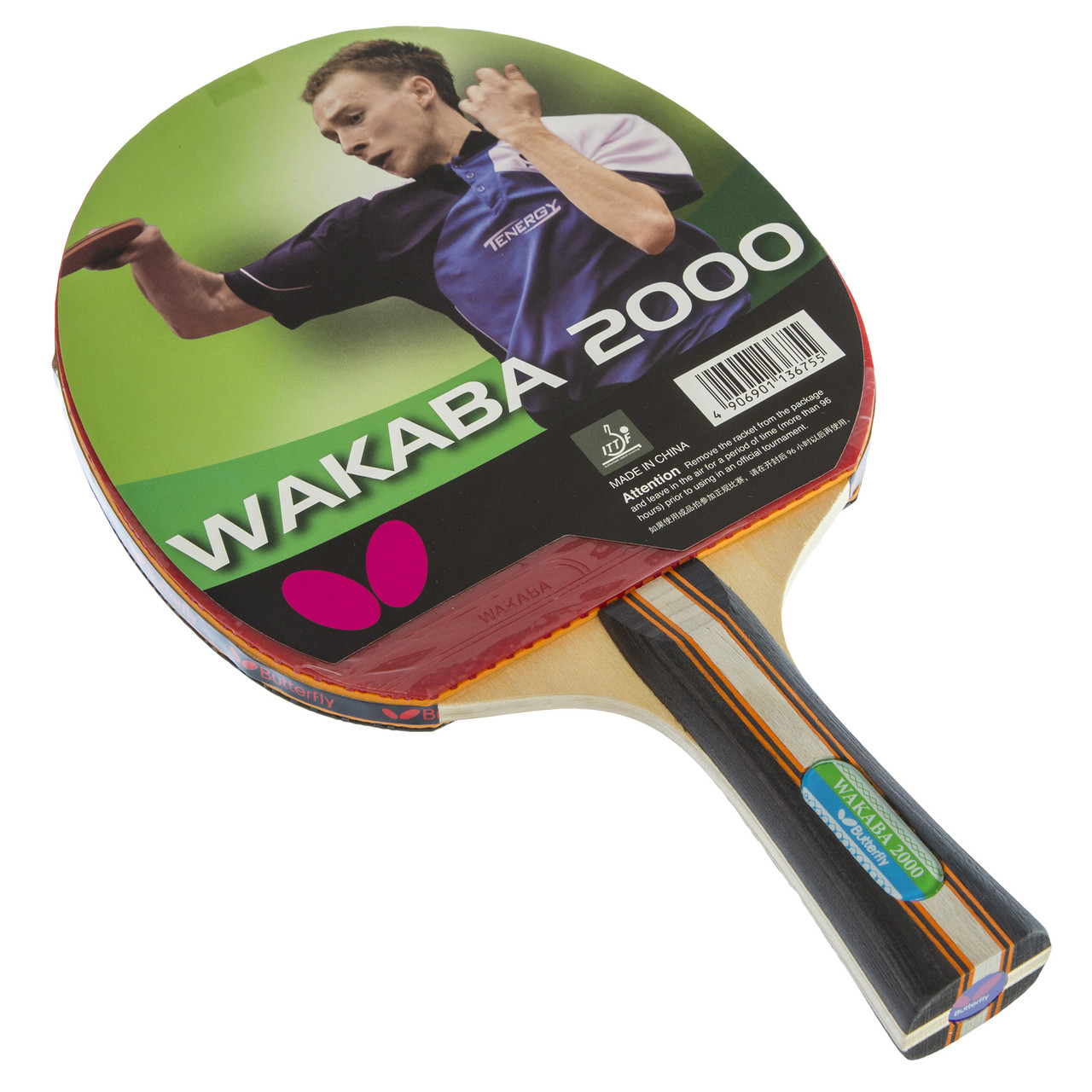 Ракета для настільного тенісу BUTTERFLY WAKABA-2000 кольорів в асортименті