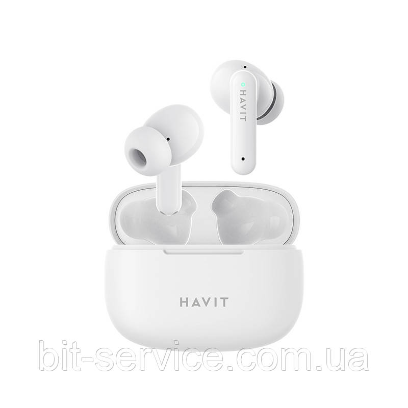 Навушники бездротові Havit Bluetooth TW967 White