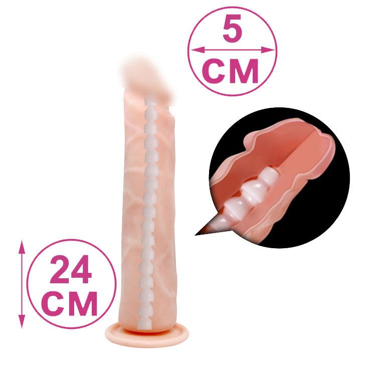 Фалоімітатор на присосці киберкожи dildo beautiful burgess зі стрижнем