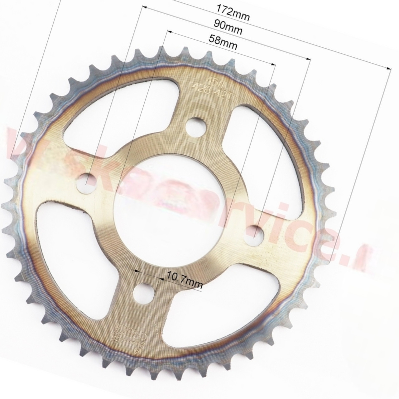 Зірка задня 428 42Т передня 16T ланцюг 428H 122L BAJAJ BOXER Viper