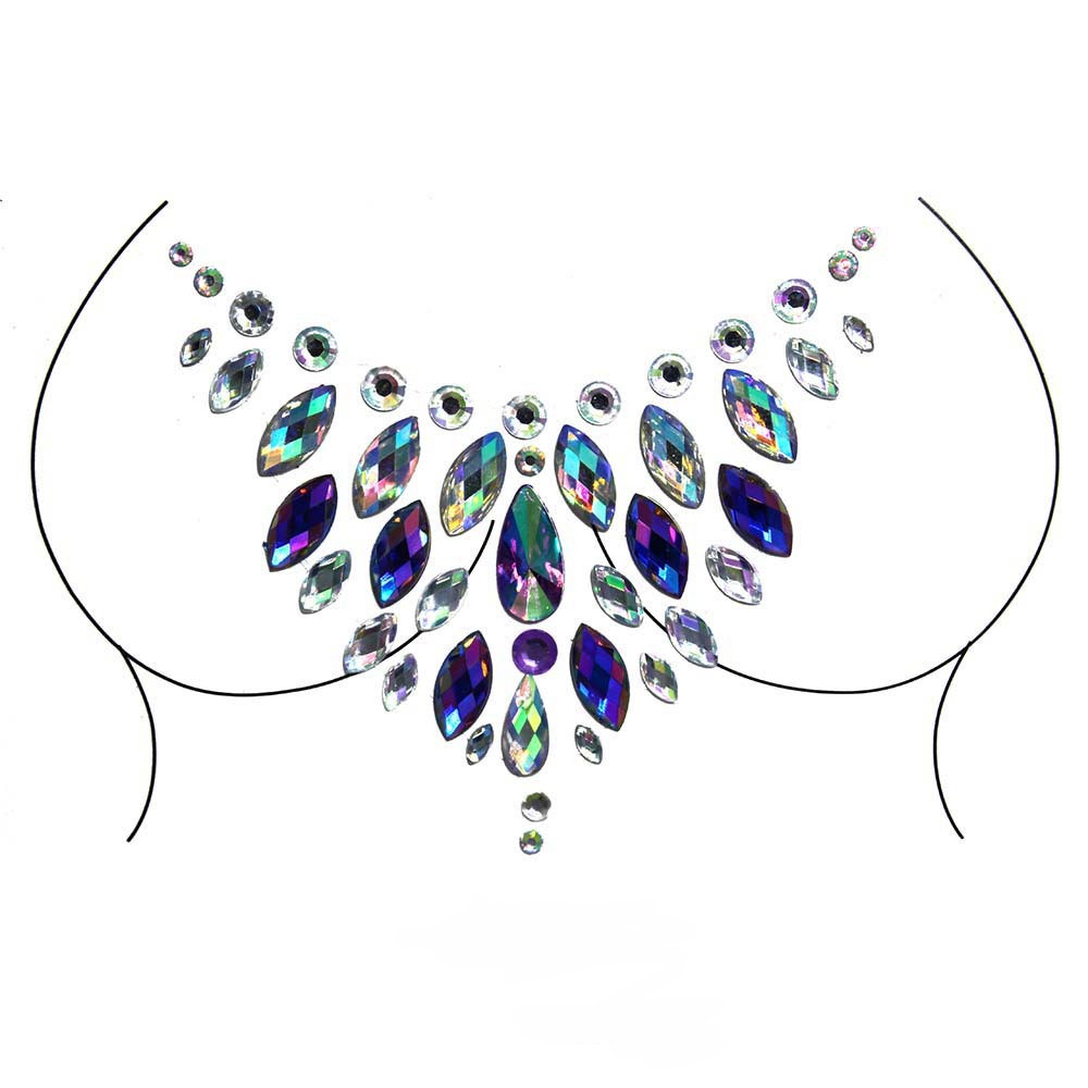 Наклейки кристали для грудей Crystals 1 8505 10х9 см код ID 4419917