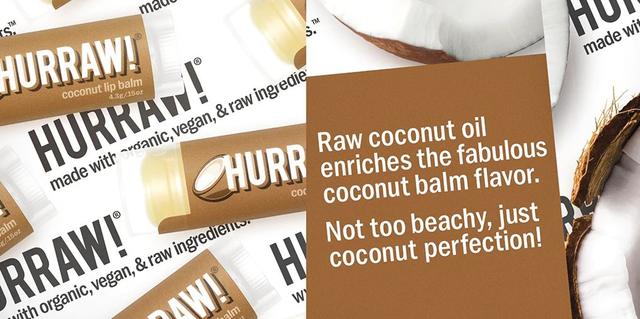 Веганський бальзам для губ з кокосом Hurraw! Coconut Lip Balm 4,8г
