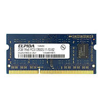 Оперативная память ELPIDA 2GB (1*2GB) 1RX8 PC3-12800S DDR3-1600MHZ 11-10-B2 SODIMM Б/У