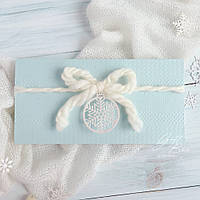 Gift box Cozy мятный Поздравительная открытка на Новый год с конвертом внутри