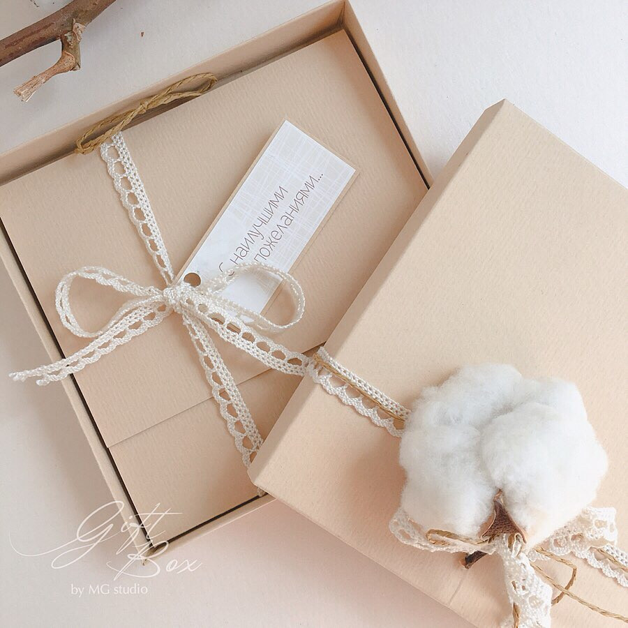 Gift box Cotton present бежевый Красивый конверт для денег на свадьбу, день рождения, юбилей - фото 3 - id-p1681834082