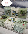 Набір махрових рушників, для кухні, з вишивкою, оливками, в зелених відтінках, набір 6 шт, Туреччина, фото 5