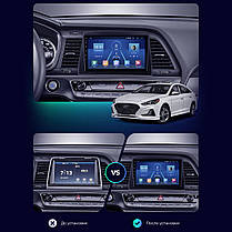 Штатна магнітола 9" Lesko для Hyundai Sonata VII (LF) Рестайлінг 2017-2019 6/128Gb 4G Wi-Fi GPS Top, фото 4