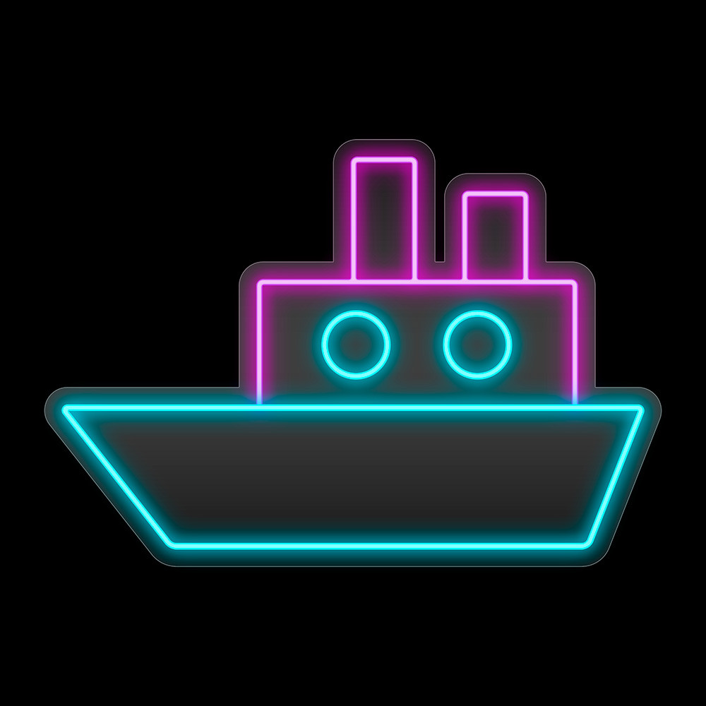 Неонова вивіска Корабель (500x345), фото 1