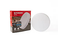 Накладний світлодіодний світильник 32Вт 5000K ETRON 1-EMP-734 круглий білий Led, стельовий, настінний