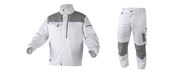 Комплект куртка робоча XL + штани захисні XL Білий (HT5K361-HT5K363-XL)