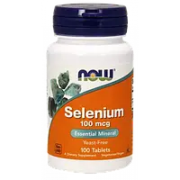 Селен без дріжджів 100 мкг , NOW Foods, 100 таблеток
