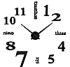 Настінний годинник 3D DIY CLOCK 120 см Цифри Чорний ZH015, фото 5