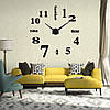 Настінний годинник 3D DIY CLOCK 120 см Цифри Чорний ZH015, фото 4