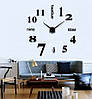 Настінний годинник 3D DIY CLOCK 120 см Цифри Чорний ZH015, фото 2