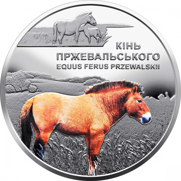 Памятная монета "Конь Пржевальского" (Чернобыль. Возрождение. Конь Пржевальского) 5 гривен 2021г. - фото 2 - id-p1681848532