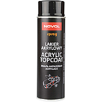 Краска (эмаль) акриловая универсальная Novol Spray, 500 мл Аэрозоль Черный глянец